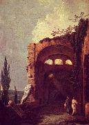 Richard Wilson Ruinen der Villa des Maecenas in Tivoli oil